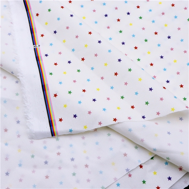 plain colored star polyester fabric