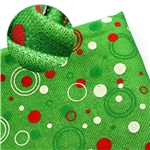 bright silk christmas circle wave dot offset printing plush bottom fabric