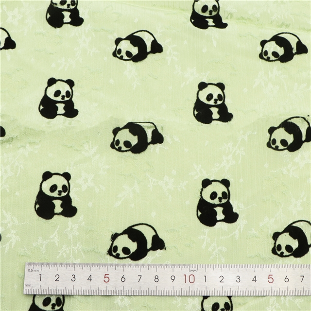 velvet panda crumpled leaf cutting chiffon fabric