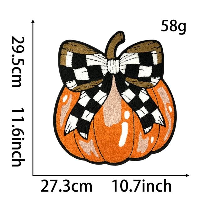 back with glue halloween towel embroidery patch (back with glue)