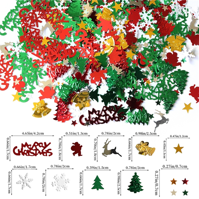 pvc mixed christmas series sequin packing filler