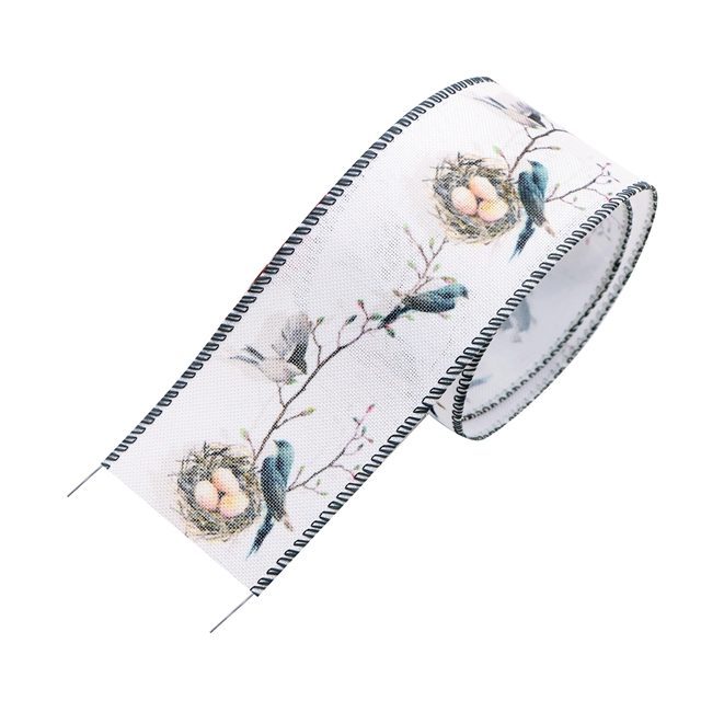 same as picture 2"  Wired linen ribbon flax 50mm(2