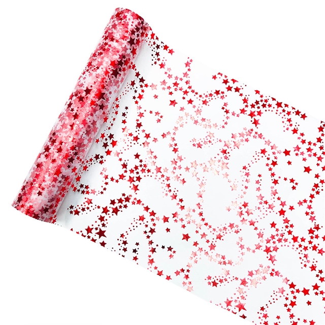 polyester fiber hot stamping star mesh roll