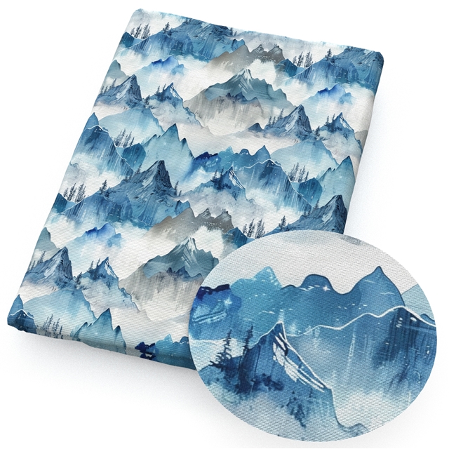polyester cotton mountain series polyester cotton fabric set (4 pcs/set)