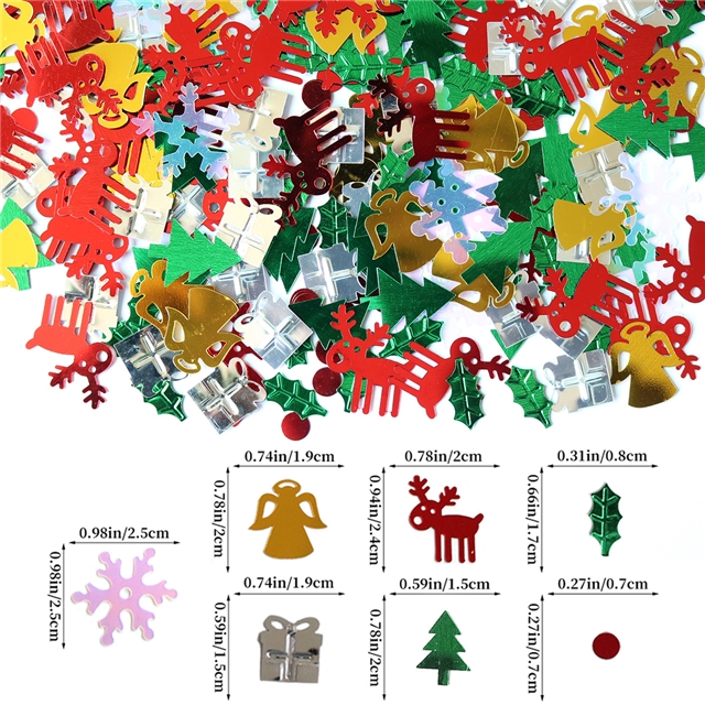 pvc mixed christmas series sequin packing filler