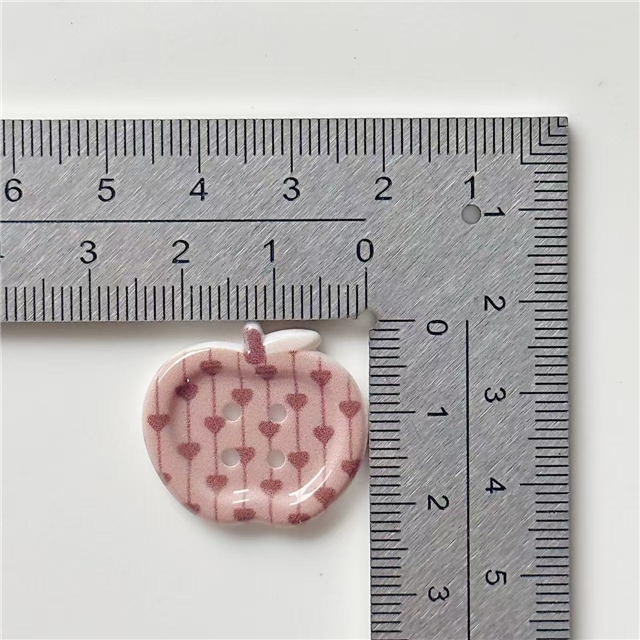 vintage milk coffee printed checkered apple button