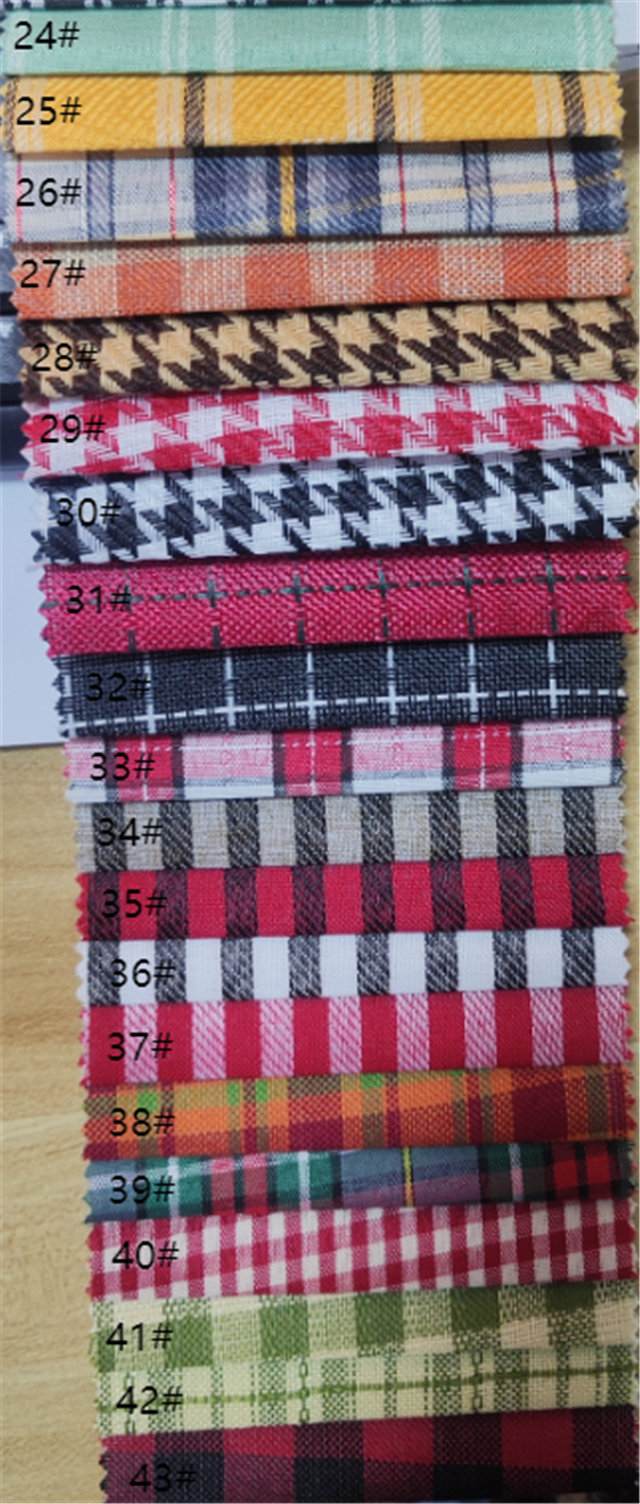 stripe plaid gold and silver thread imitation linen fabric