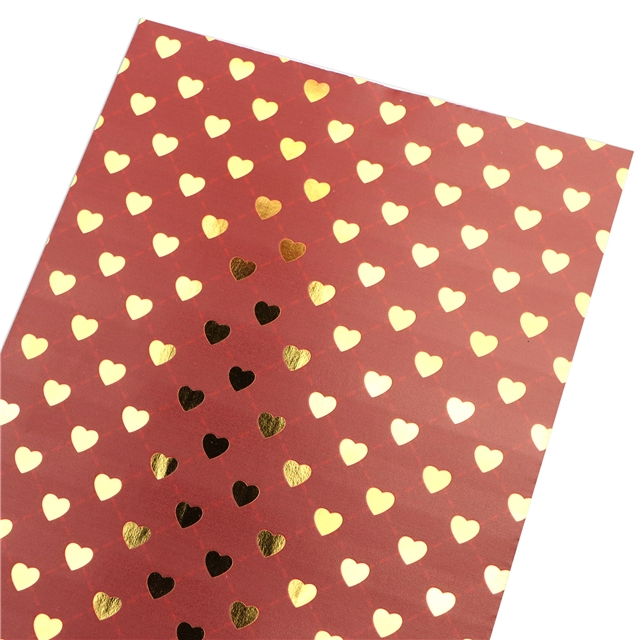 self printed gold foil faux leather fabric