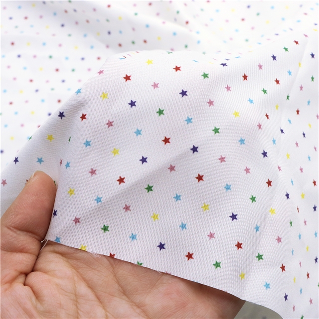 plain colored star polyester fabric
