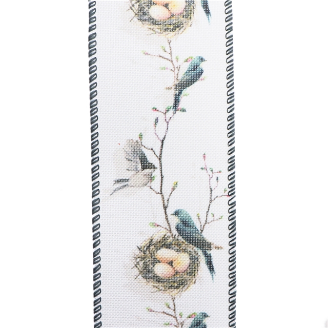 same as picture 2"  Wired linen ribbon flax 50mm(2