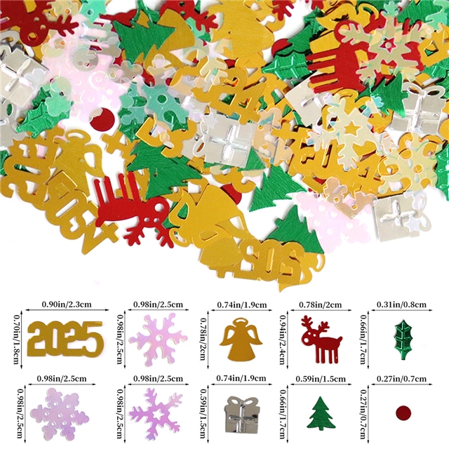 pvc mixed christmas series sequin packing filler