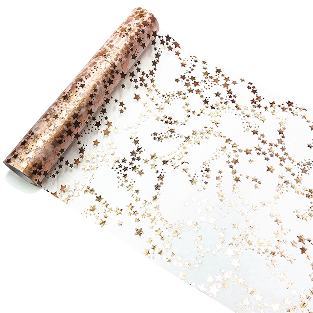 polyester fiber hot stamping star mesh roll