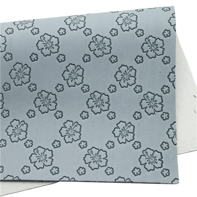 synthetic leather plain flowers indentation faux leather  20*33cm(7.9*13