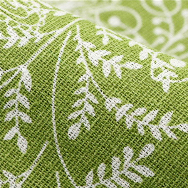 small fresh printed linen fabric