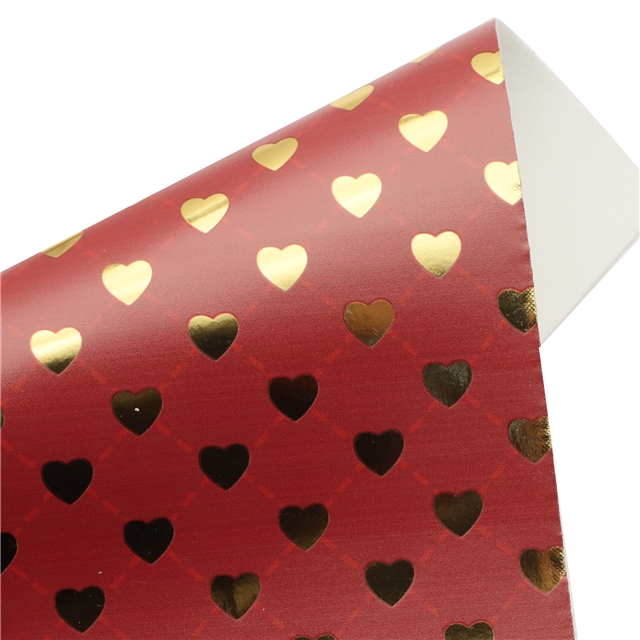 self printed gold foil faux leather fabric