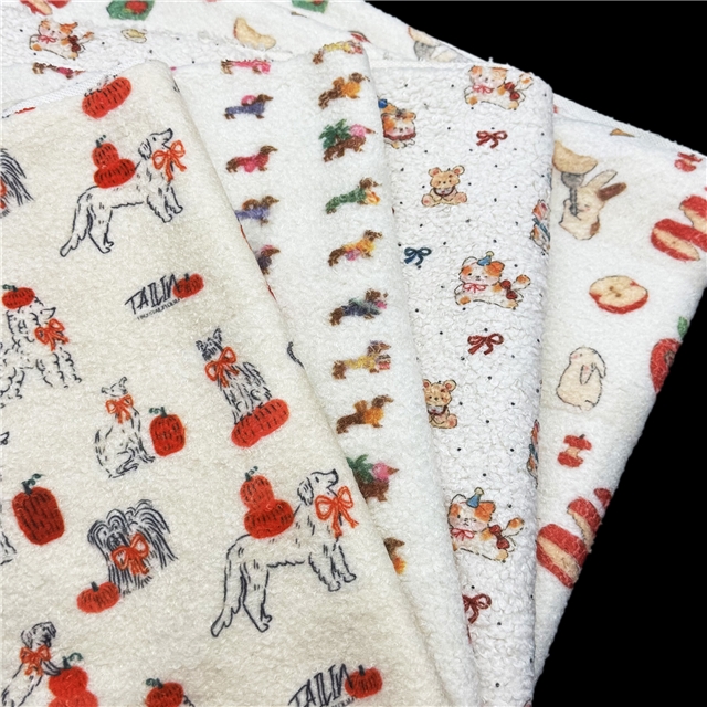 flower animal printed velvet fabric