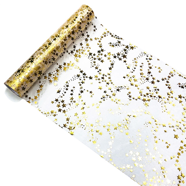 polyester fiber hot stamping star mesh roll