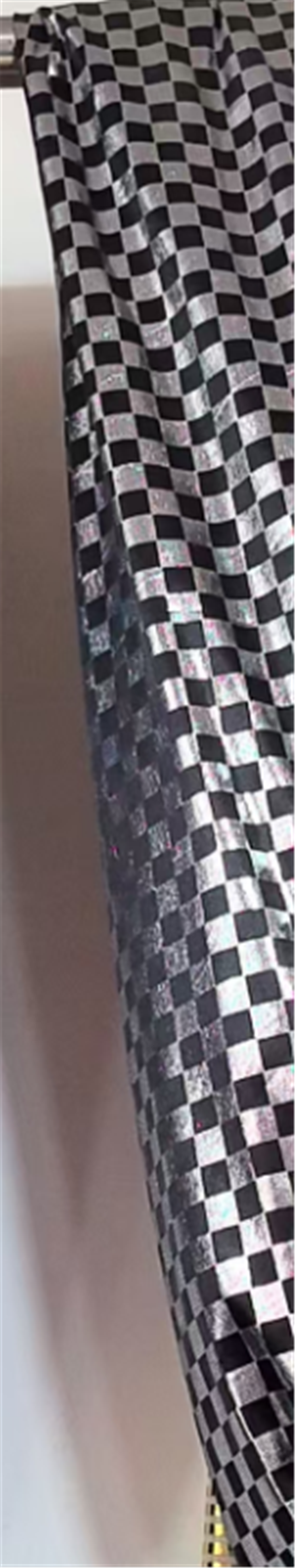 laser hot stamping silver checkerboard fabric