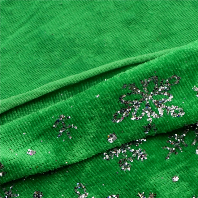 two way micro elasticity glitter snowflake faux linen