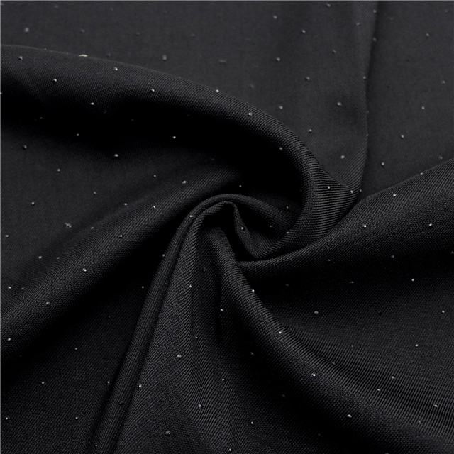 plain black diamond polyester fabric