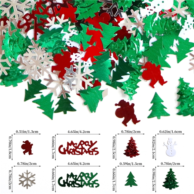 pvc mixed christmas series sequin packing filler