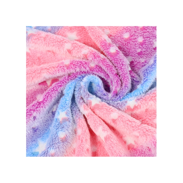 rainbow series printed glow in the dark velvet fabric