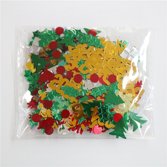 pvc mixed christmas series sequin packing filler