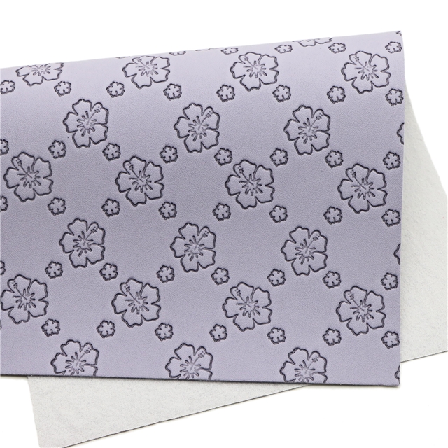 synthetic leather plain flowers indentation faux leather  20*33cm(7.9*13