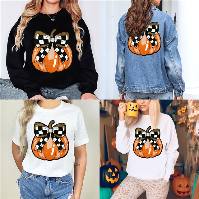 back with glue halloween towel embroidery patch (back with glue)