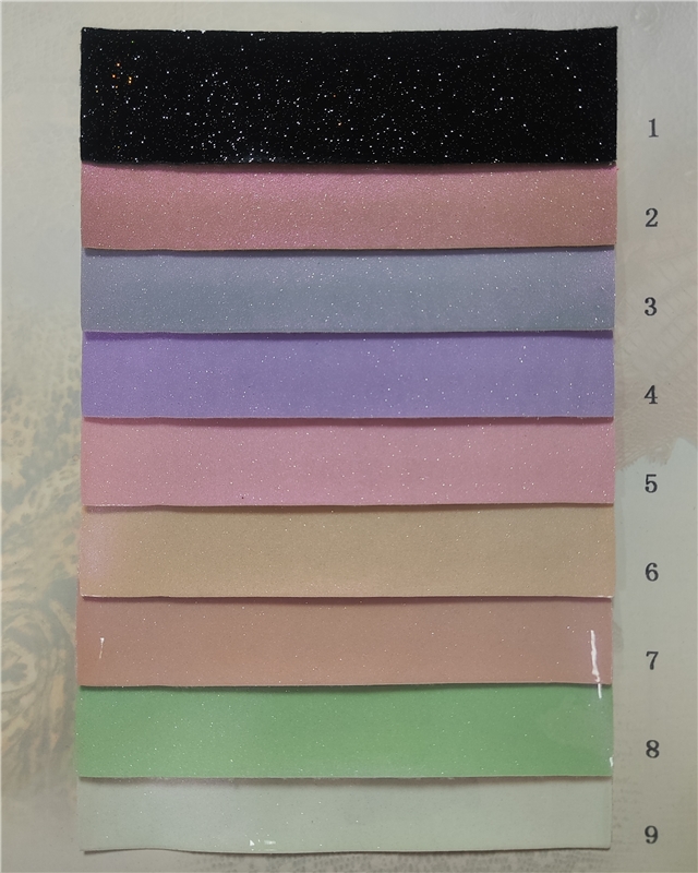 synthetic leather plain smooth glitter faux leather