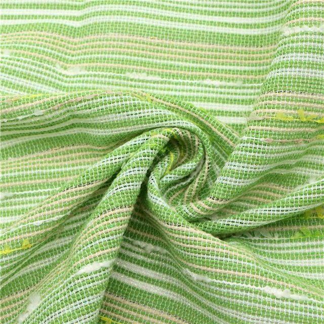 polyester colorful scallions stripe woolen woven small fragrant fabric