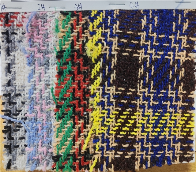 color woolen woven plaid small fragrant fabric