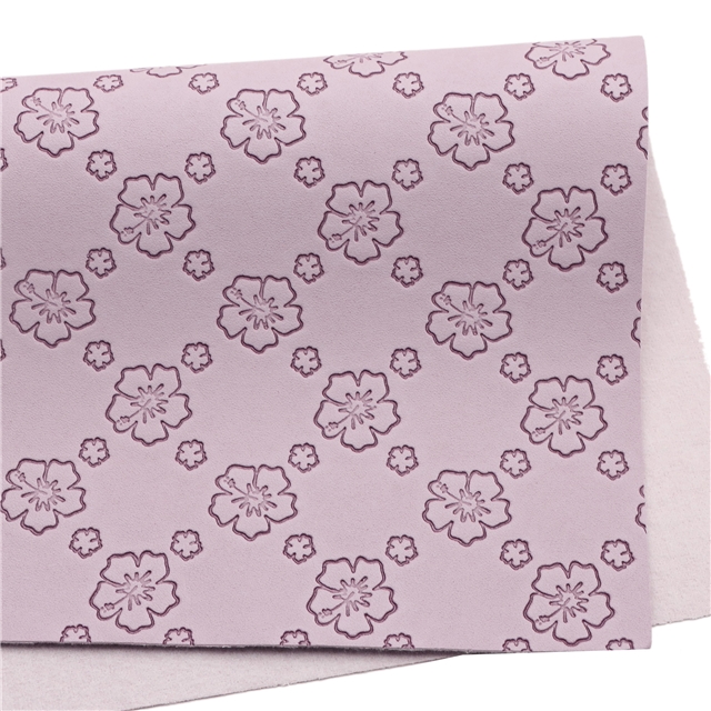 synthetic leather plain flowers indentation faux leather  20*33cm(7.9*13