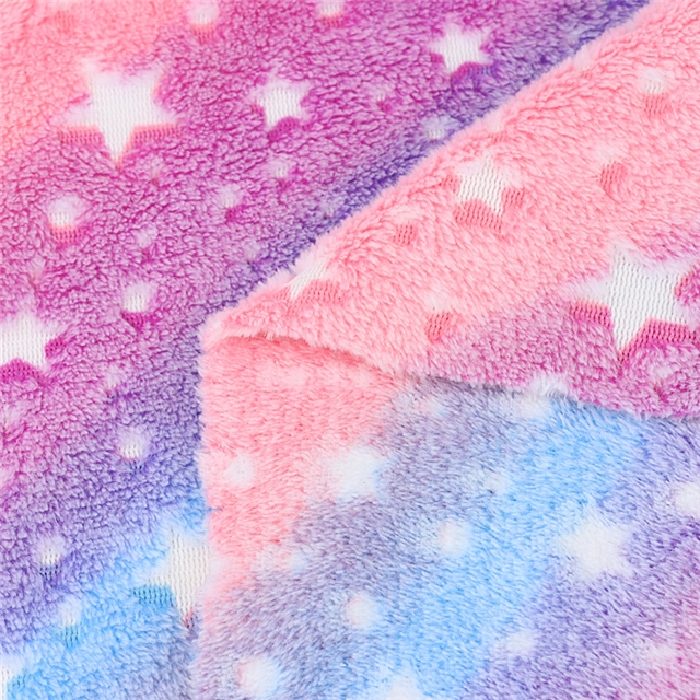 rainbow series printed glow in the dark velvet fabric