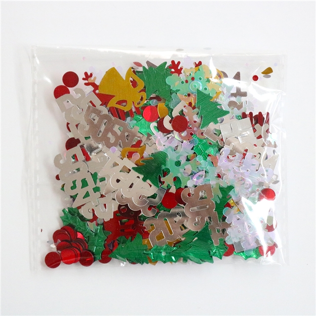 pvc mixed christmas series sequin packing filler