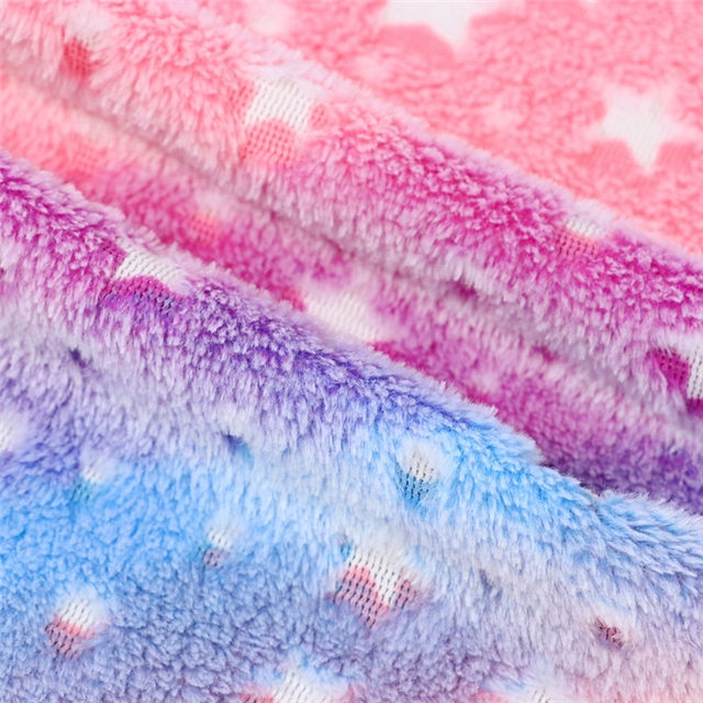 rainbow series printed glow in the dark velvet fabric