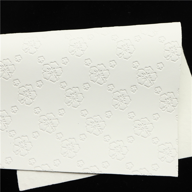 synthetic leather plain flowers indentation faux leather  20*33cm(7.9*13