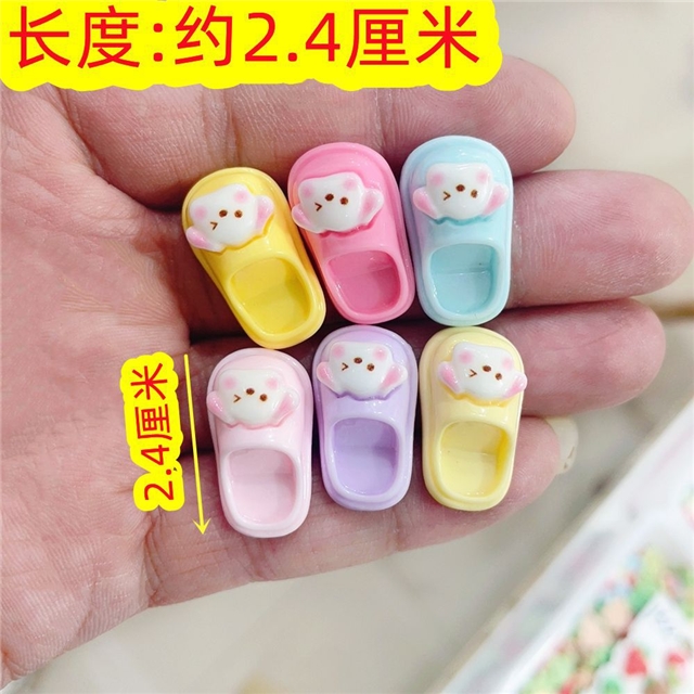 resin Cute puppy slippers 3D resin accessories (color random)