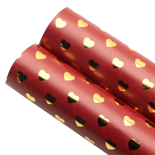 self printed gold foil faux leather fabric