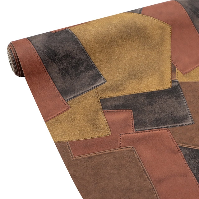 synthetic leather retro splicing PVC synthetic leather 30*135cm(11.8*53.1