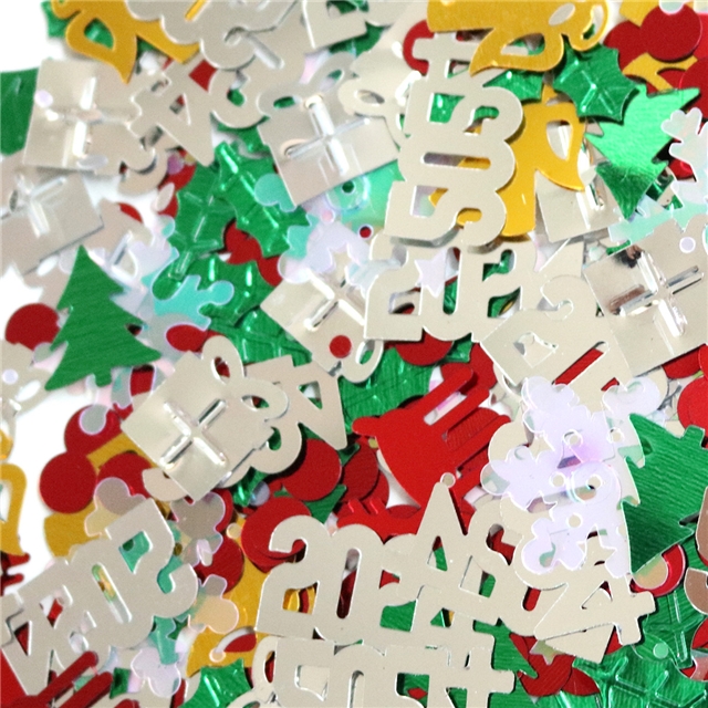 pvc mixed christmas series sequin packing filler