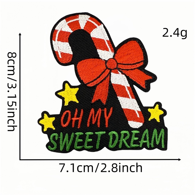 santa claus embroidery fabric sticker, ironing adhesive backing