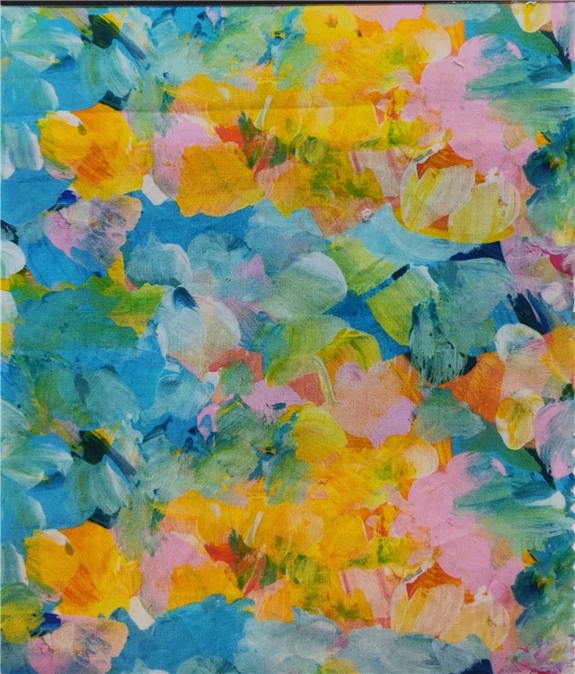 100% cotton oil painting style cotton 60 count digital printed fabric