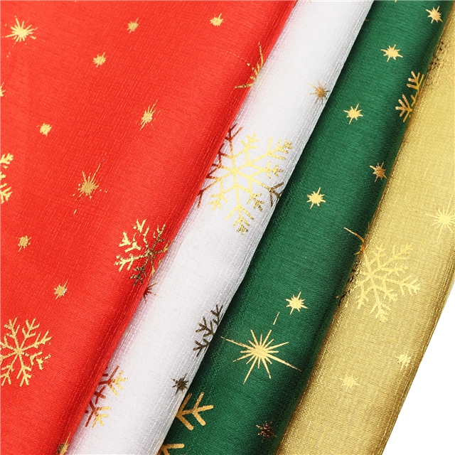 hot stamping snowflake bamboo fiber fabric