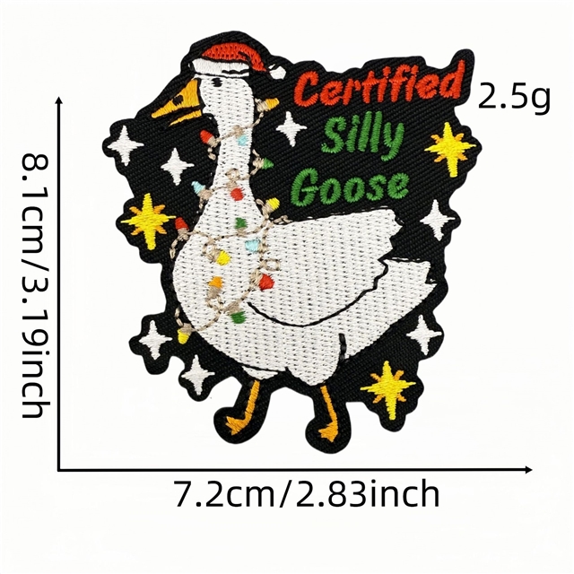 santa claus embroidery fabric sticker, ironing adhesive backing