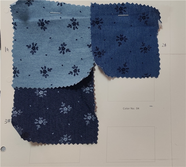 small floral denim fabric