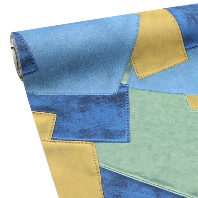 synthetic leather retro splicing PVC synthetic leather 30*135cm(11.8*53.1