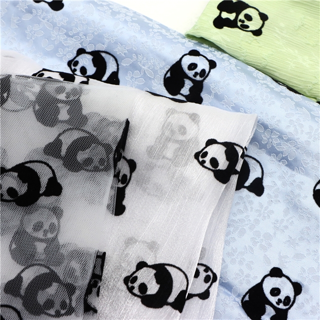 velvet panda mesh fabric