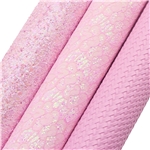 pink series faux leather set (3 pcs/set)