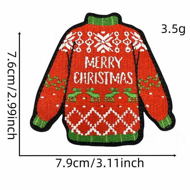 santa claus embroidery fabric sticker, ironing adhesive backing